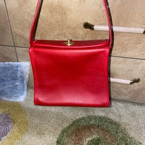 antique red boxy crossbody bag